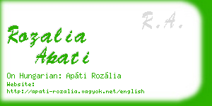 rozalia apati business card